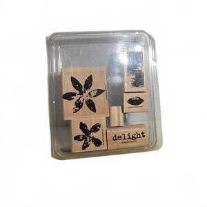 Stampin' Up! Wooden Stamp Set / Retired / Paint Prints